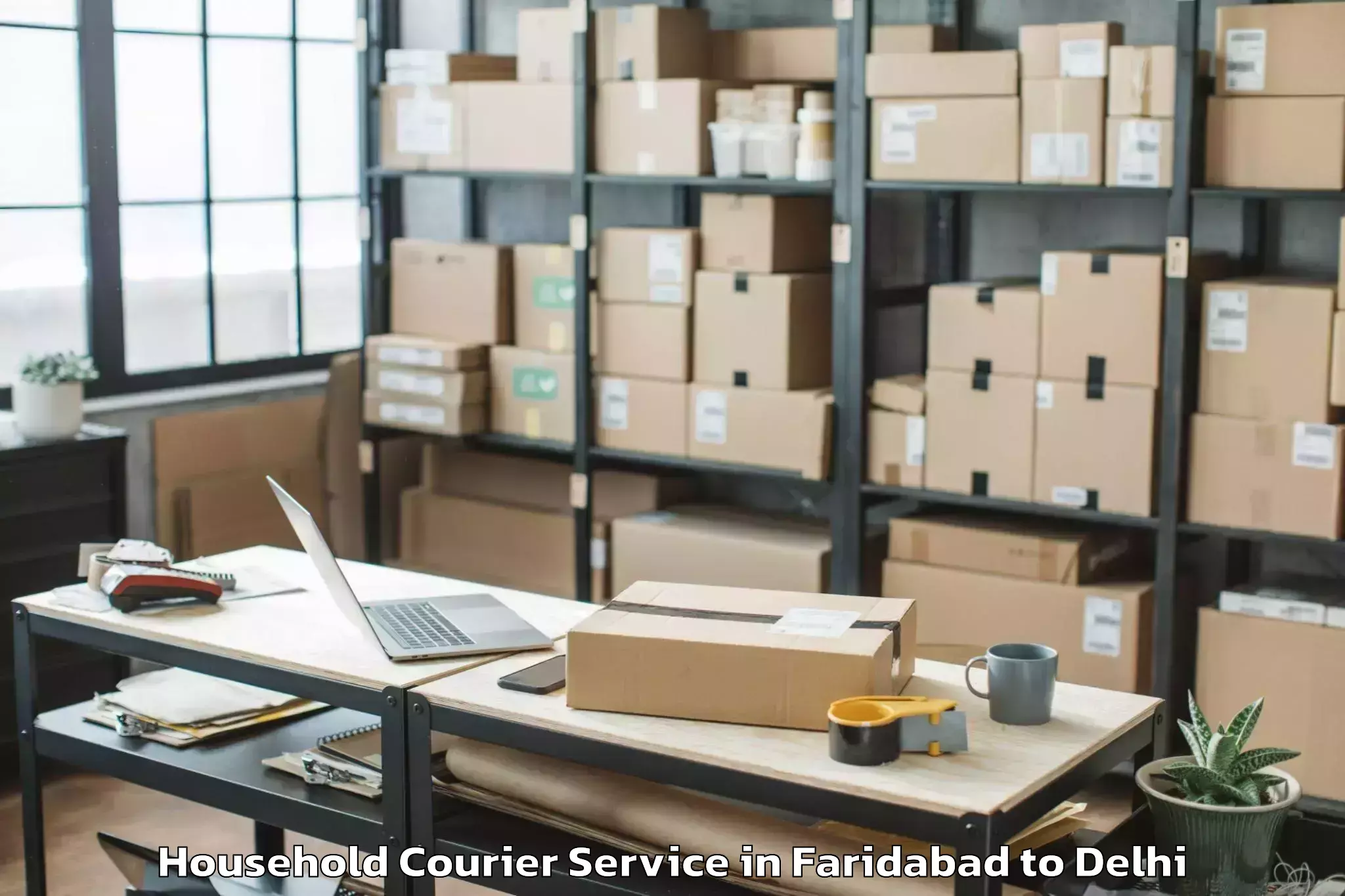 Affordable Faridabad to Unity One Janakpuri Mall Household Courier